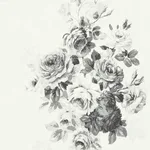 York Wallcoverings Magnolia Home Tea Rose wallpaper, color White & Black, SKU PSW1157RL