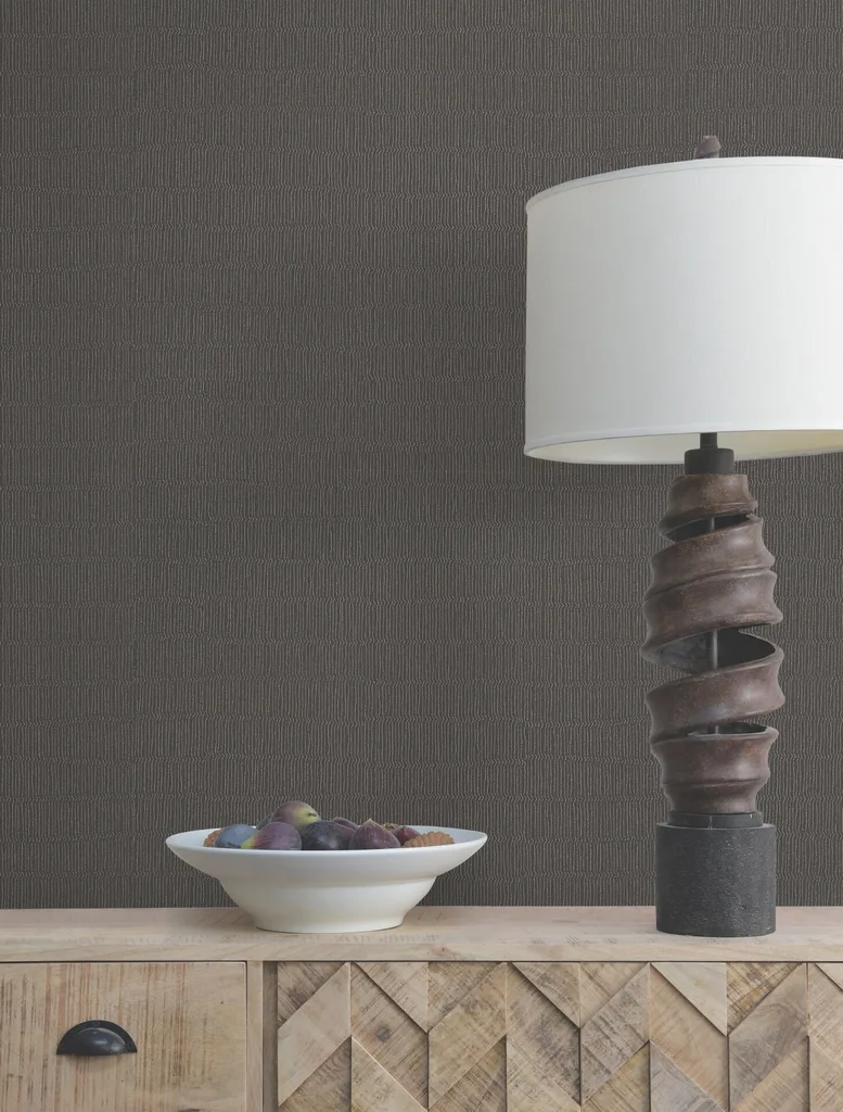 York Wallcoverings Tectonic Texture wallpaper, color Black & Silver, SKU FM1011