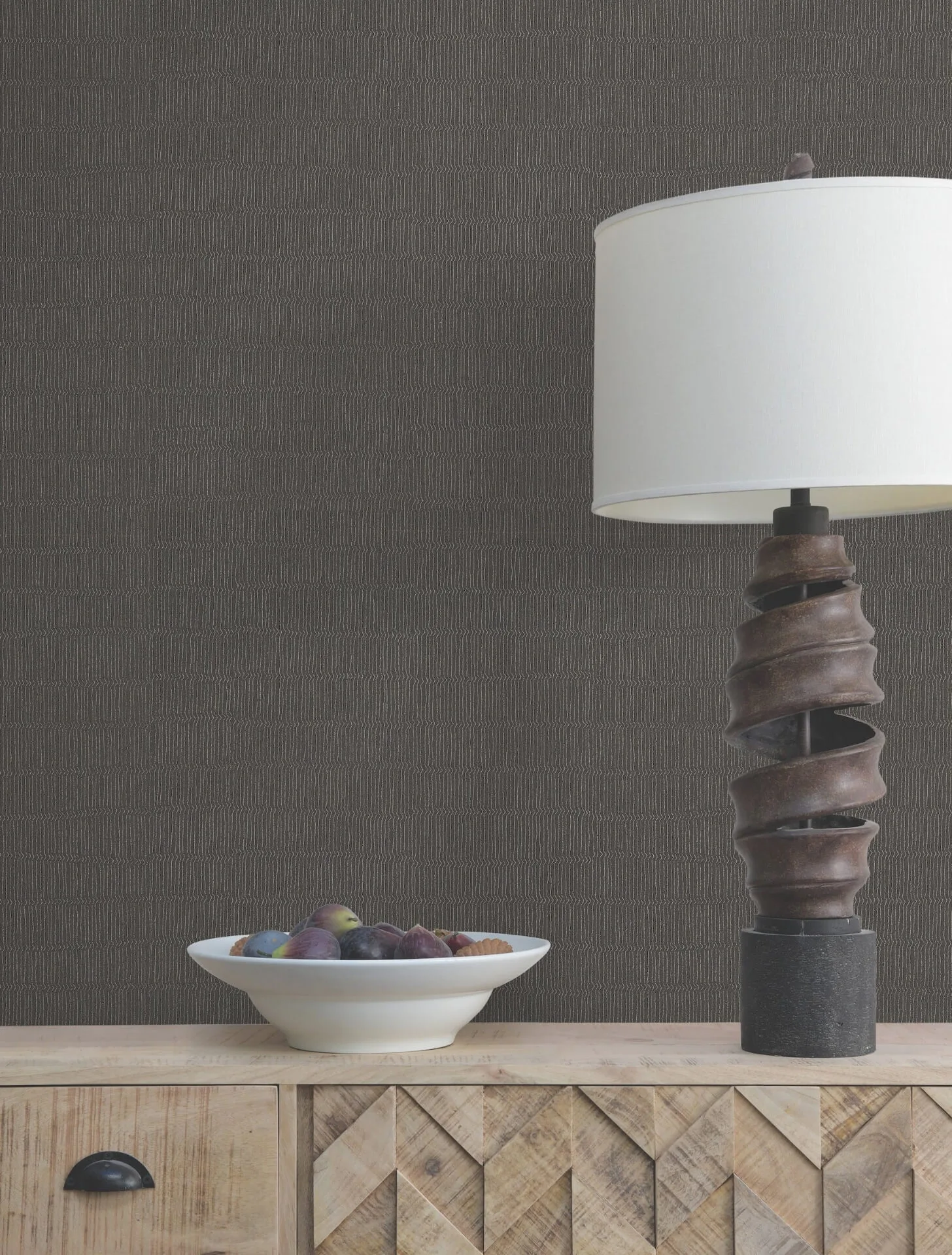 York Wallcoverings Tectonic Texture wallpaper, color Black & Silver, SKU FM1011