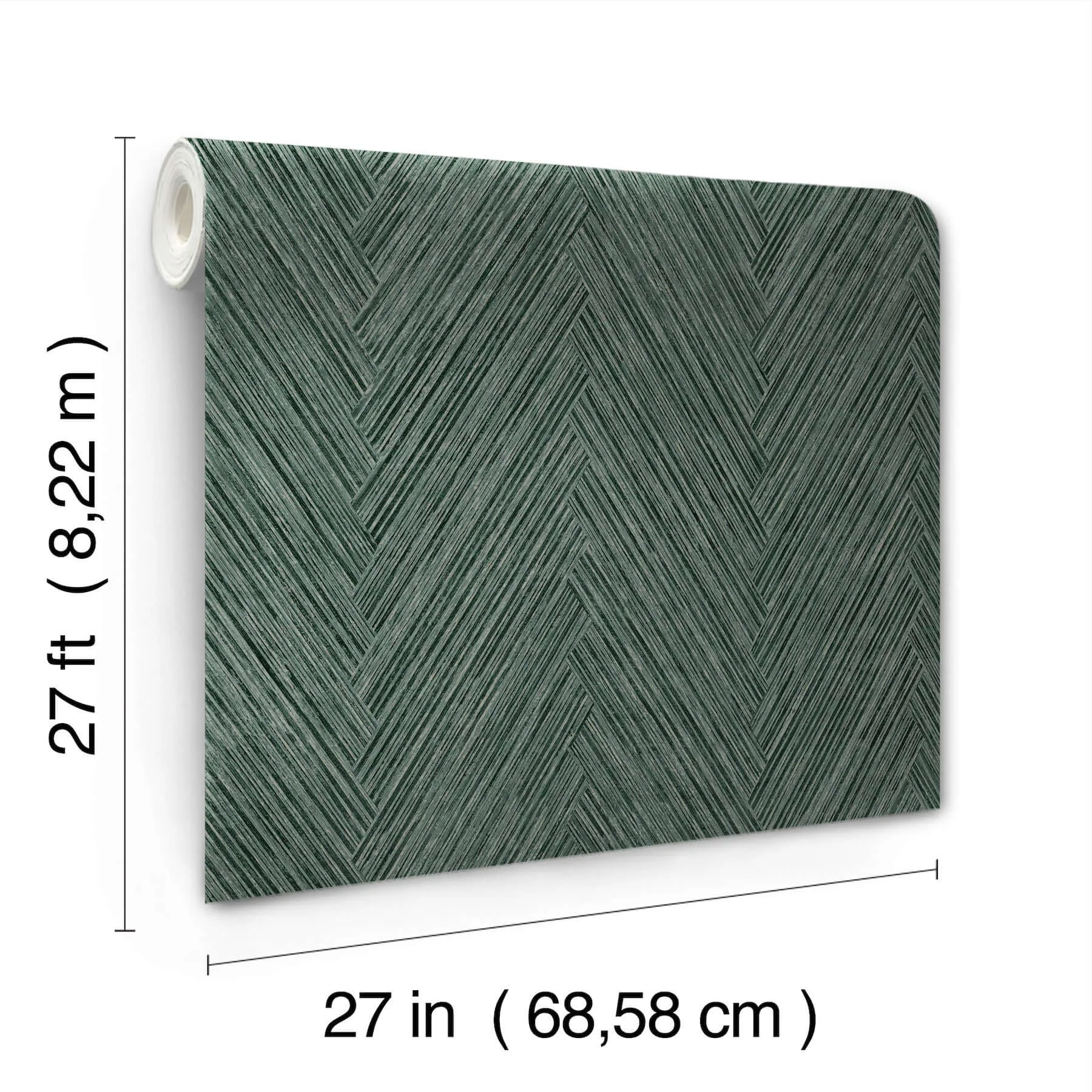 York Wallcoverings Thatched Chevron - Bottle Green Wallpaper | Buy Online York Wallcoverings Thatched Chevron wallpaper, color Bottle Green, SKU FM1054