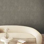 York Wallcoverings Thatched Chevron - Charcoal Wallpaper | Buy Online York Wallcoverings Thatched Chevron wallpaper, color Charcoal, SKU FM1051