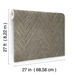 York Wallcoverings Thatched Chevron - Charcoal Wallpaper | Buy Online York Wallcoverings Thatched Chevron wallpaper, color Charcoal, SKU FM1051