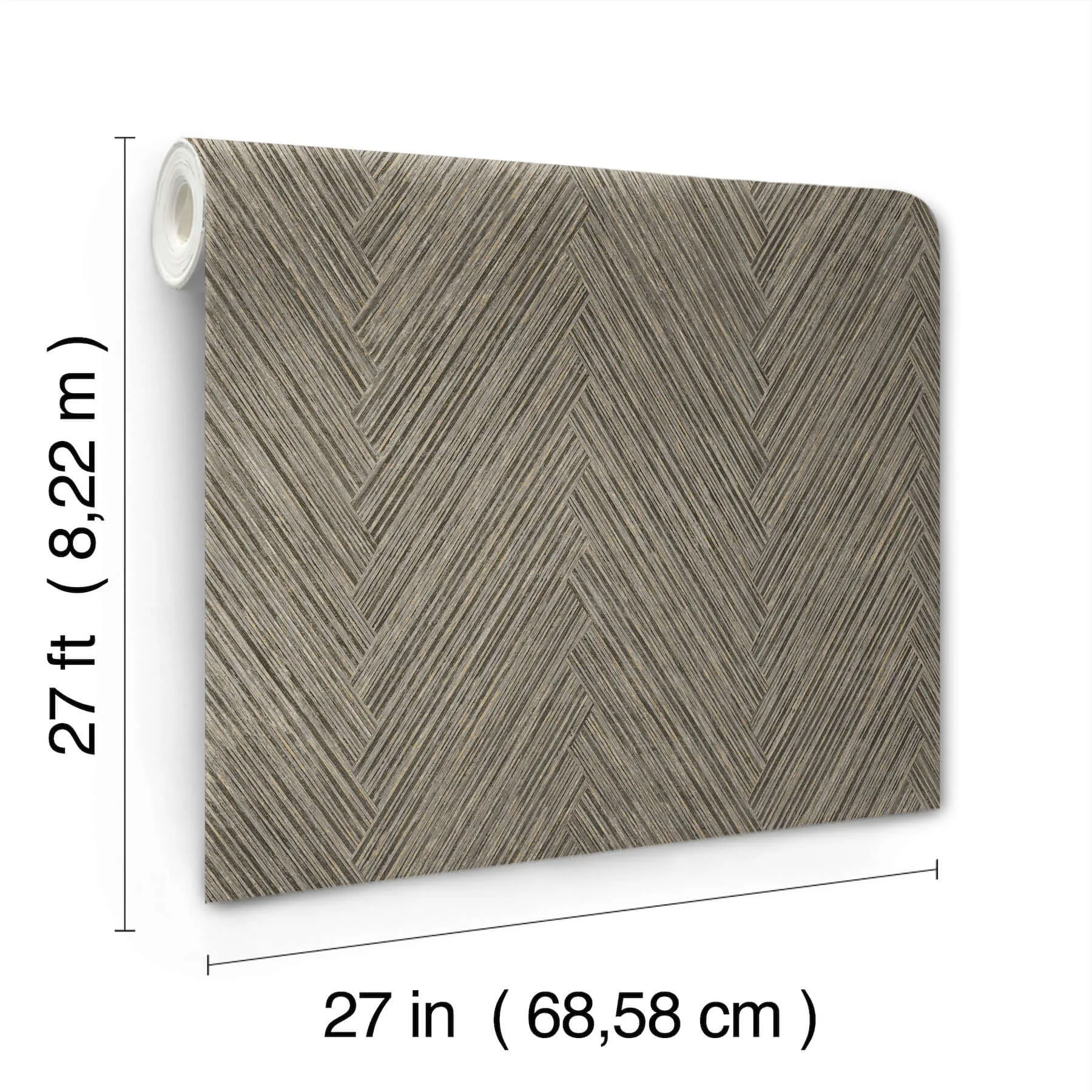 York Wallcoverings Thatched Chevron - Charcoal Wallpaper | Buy Online York Wallcoverings Thatched Chevron wallpaper, color Charcoal, SKU FM1051