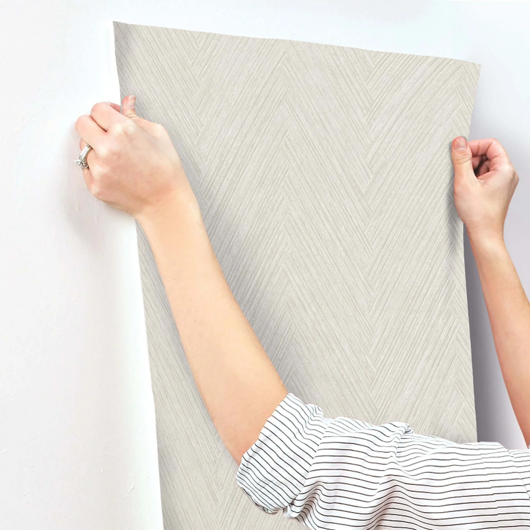 York Wallcoverings Thatched Chevron - Light Neutral Wallpaper | Buy Online York Wallcoverings Thatched Chevron wallpaper, color Light Neutral, SKU FM1052