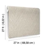 York Wallcoverings Thatched Chevron - Linen Wallpaper | Buy Online York Wallcoverings Thatched Chevron wallpaper, color Linen, SKU FM1056
