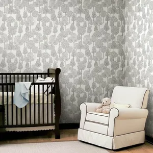 York Wallcoverings Treetops wallpaper, color Grey, SKU PSW1189RL