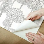 York Wallcoverings Treetops - Grey Wallpaper | Buy Online York Wallcoverings Treetops wallpaper, color Grey, SKU PSW1189RL