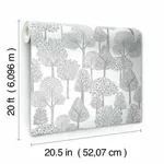 York Wallcoverings Treetops - Grey Wallpaper | Buy Online York Wallcoverings Treetops wallpaper, color Grey, SKU PSW1189RL