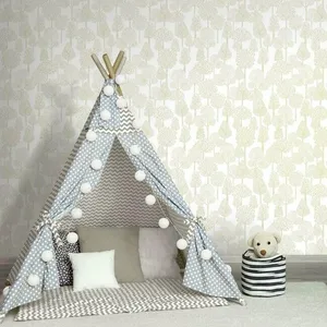 York Wallcoverings Treetops wallpaper, color Gold Metallic, SKU PSW1190RL