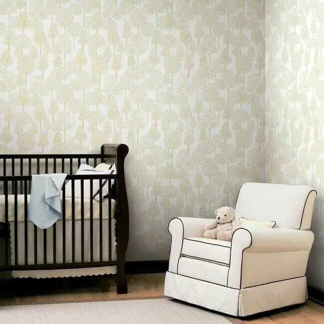 York Wallcoverings Treetops - Gold Metallic Wallpaper | Buy Online York Wallcoverings Treetops wallpaper, color Gold Metallic, SKU PSW1190RL