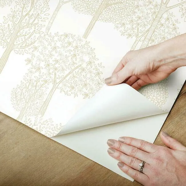 York Wallcoverings Treetops - Gold Metallic Wallpaper | Buy Online York Wallcoverings Treetops wallpaper, color Gold Metallic, SKU PSW1190RL