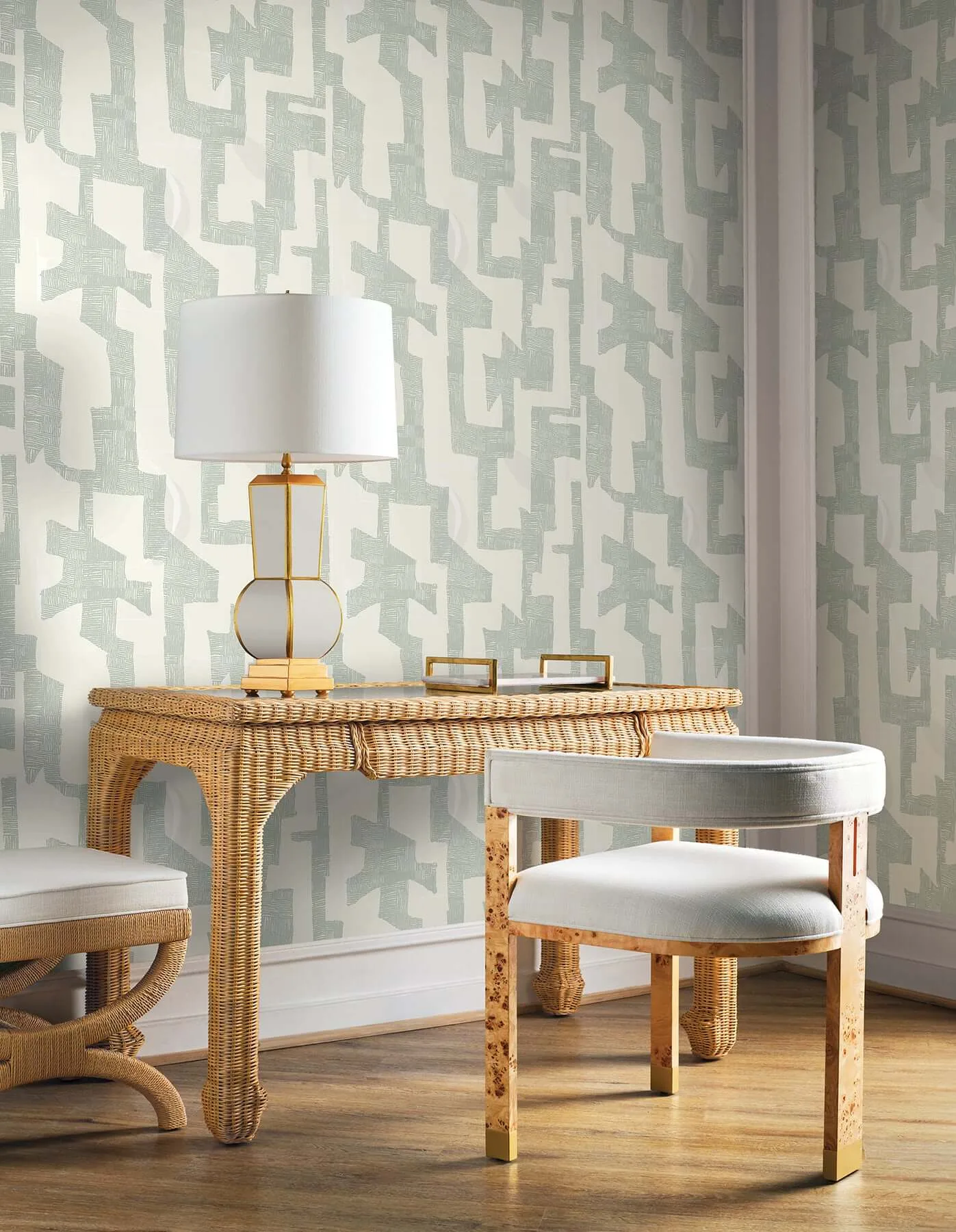 York Wallcoverings Tribe wallpaper, color Jade, SKU PSW1668RL