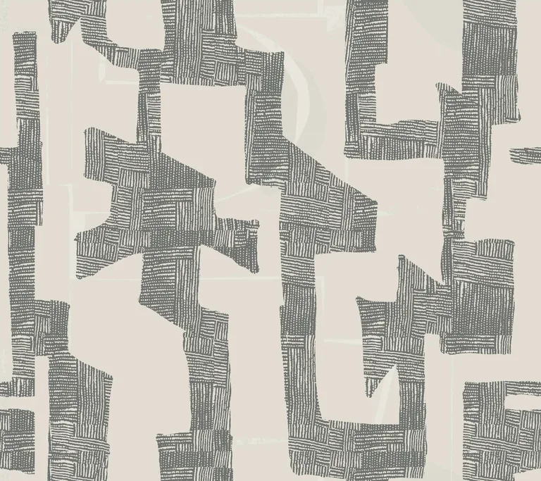 York Wallcoverings Tribe wallpaper, color Black & Taupe, SKU PSW1669RL