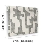 York Wallcoverings Tribe wallpaper, color Black & Taupe, SKU PSW1669RL