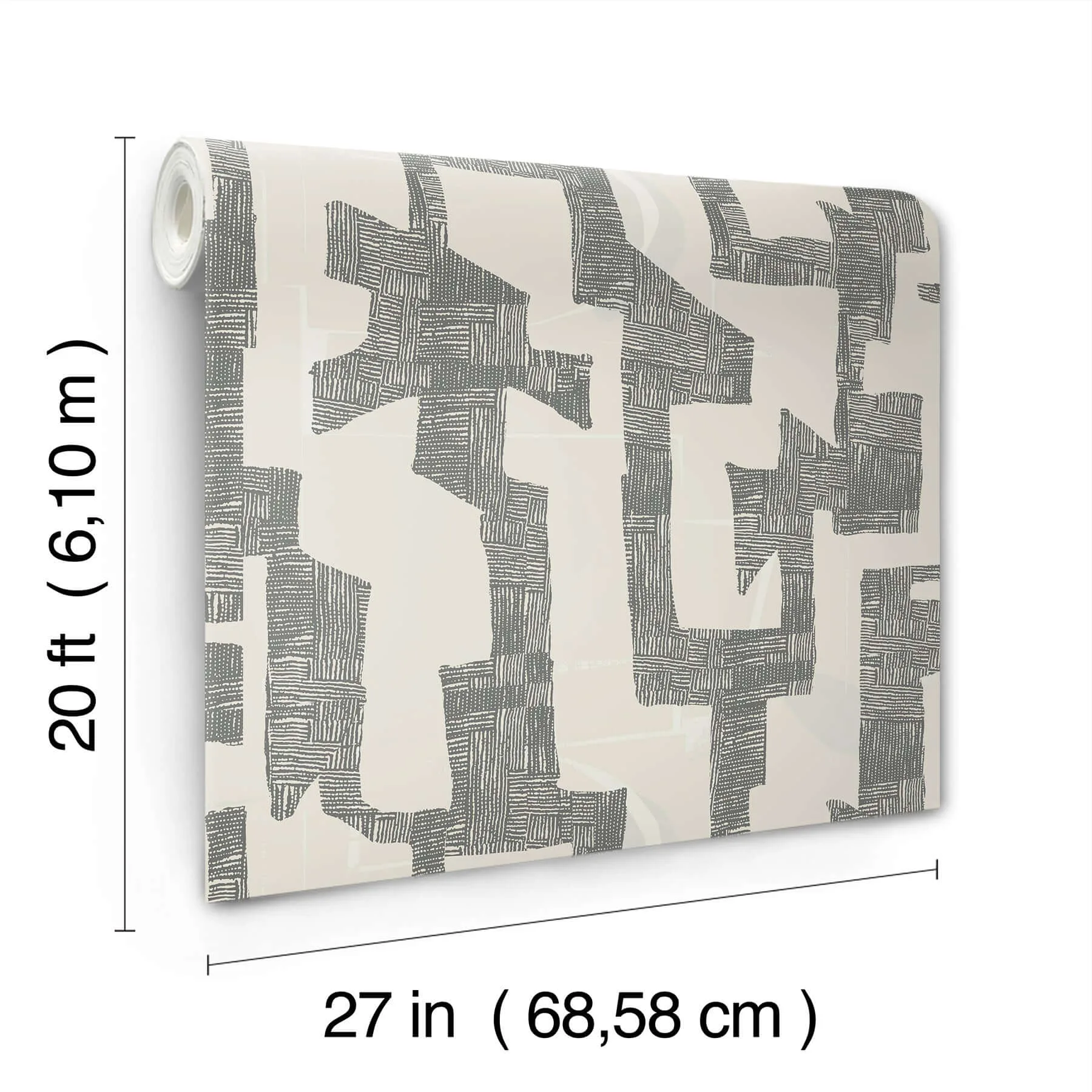York Wallcoverings Tribe wallpaper, color Black & Taupe, SKU PSW1669RL