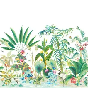 York Wallcoverings Tropical Panoramic wallpaper, color White, SKU MU0254M