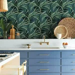 York Wallcoverings Tropical Paradise - Green & Teal Wallpaper | Buy Online York Wallcoverings Tropical Paradise wallpaper, color Green & Teal, SKU TC2607