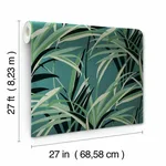 York Wallcoverings Tropical Paradise - Green & Teal Wallpaper | Buy Online York Wallcoverings Tropical Paradise wallpaper, color Green & Teal, SKU TC2607