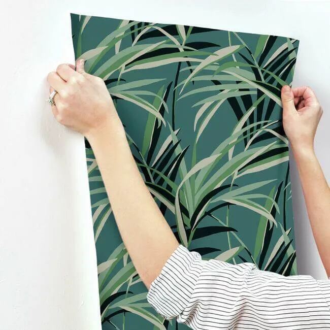 York Wallcoverings Tropical Paradise - Green & Teal Wallpaper | Buy Online York Wallcoverings Tropical Paradise wallpaper, color Green & Teal, SKU TC2607