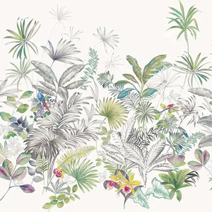 York Wallcoverings Tropical wallpaper, color Green, SKU MU0278M
