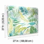 York Wallcoverings Tropical Toss - Aqua & Yellow Wallpaper | Buy Online York Wallcoverings Tropical Toss wallpaper, color Aqua & Yellow, SKU TC2626