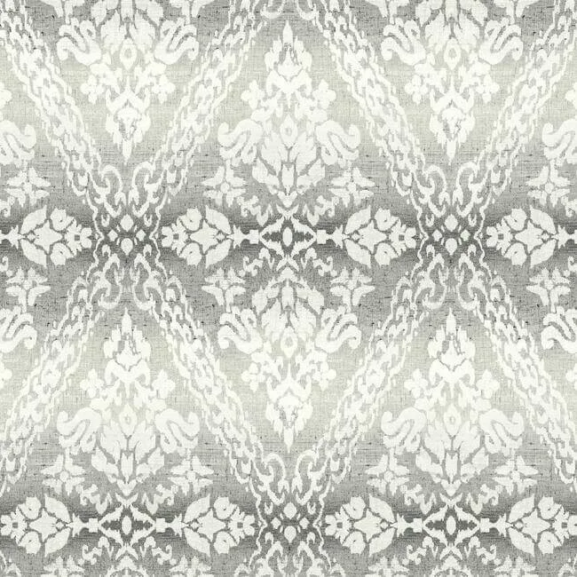 York Wallcoverings Tudor Diamond Damask wallpaper, color Black, SKU DM4931