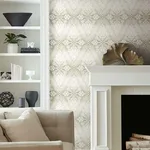 York Wallcoverings Tudor Diamond Damask - Off White Wallpaper | Buy Online York Wallcoverings Tudor Diamond Damask wallpaper, color Off White, SKU DM4933