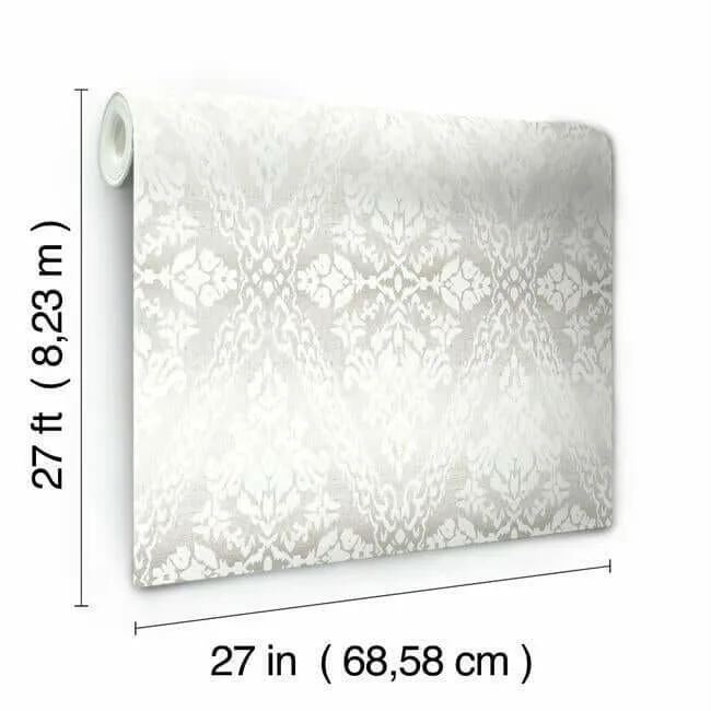 York Wallcoverings Tudor Diamond Damask - Grey Wallpaper | Buy Online York Wallcoverings Tudor Diamond Damask wallpaper, color Grey, SKU DM4934