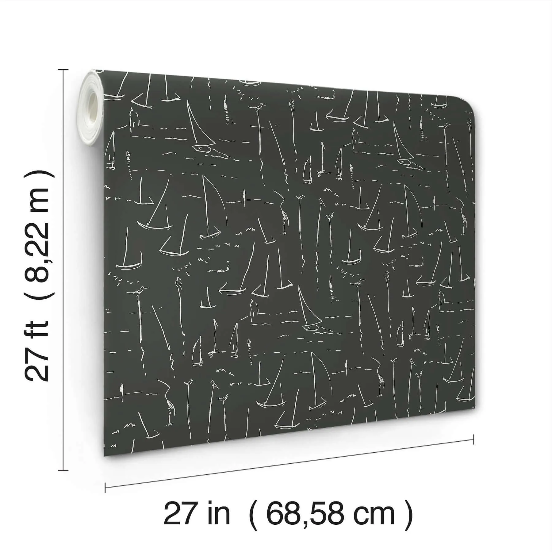 York Wallcoverings Vermillion Coast - Carbon Black Wallpaper | Buy Online York Wallcoverings Vermillion Coast wallpaper, color Carbon Black, SKU ZM2842