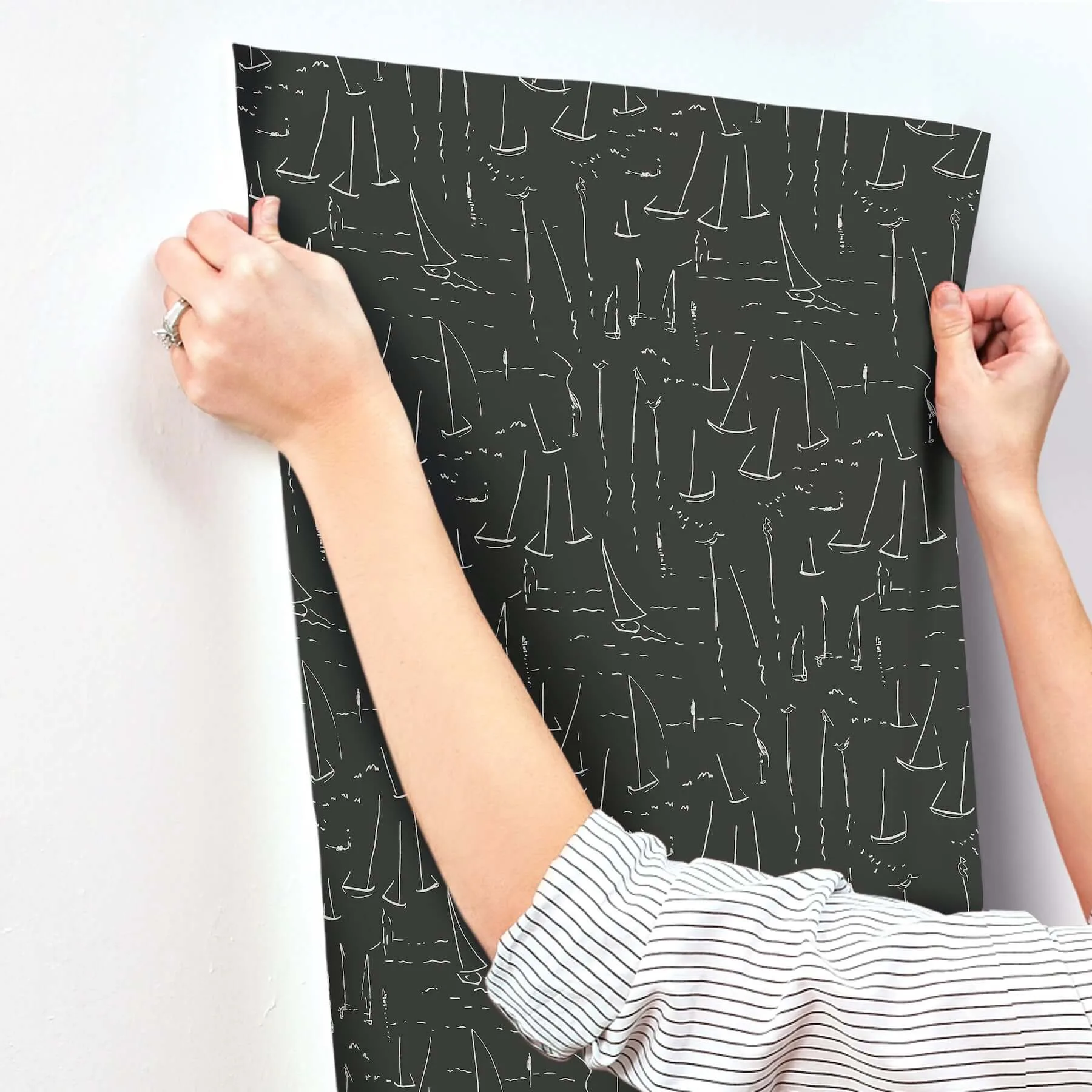 York Wallcoverings Vermillion Coast - Carbon Black Wallpaper | Buy Online York Wallcoverings Vermillion Coast wallpaper, color Carbon Black, SKU ZM2842
