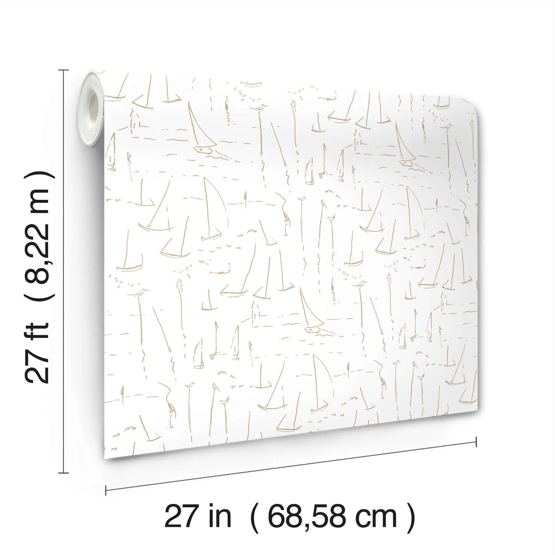 York Wallcoverings Vermillion Coast wallpaper, color Gold, SKU ZM2845