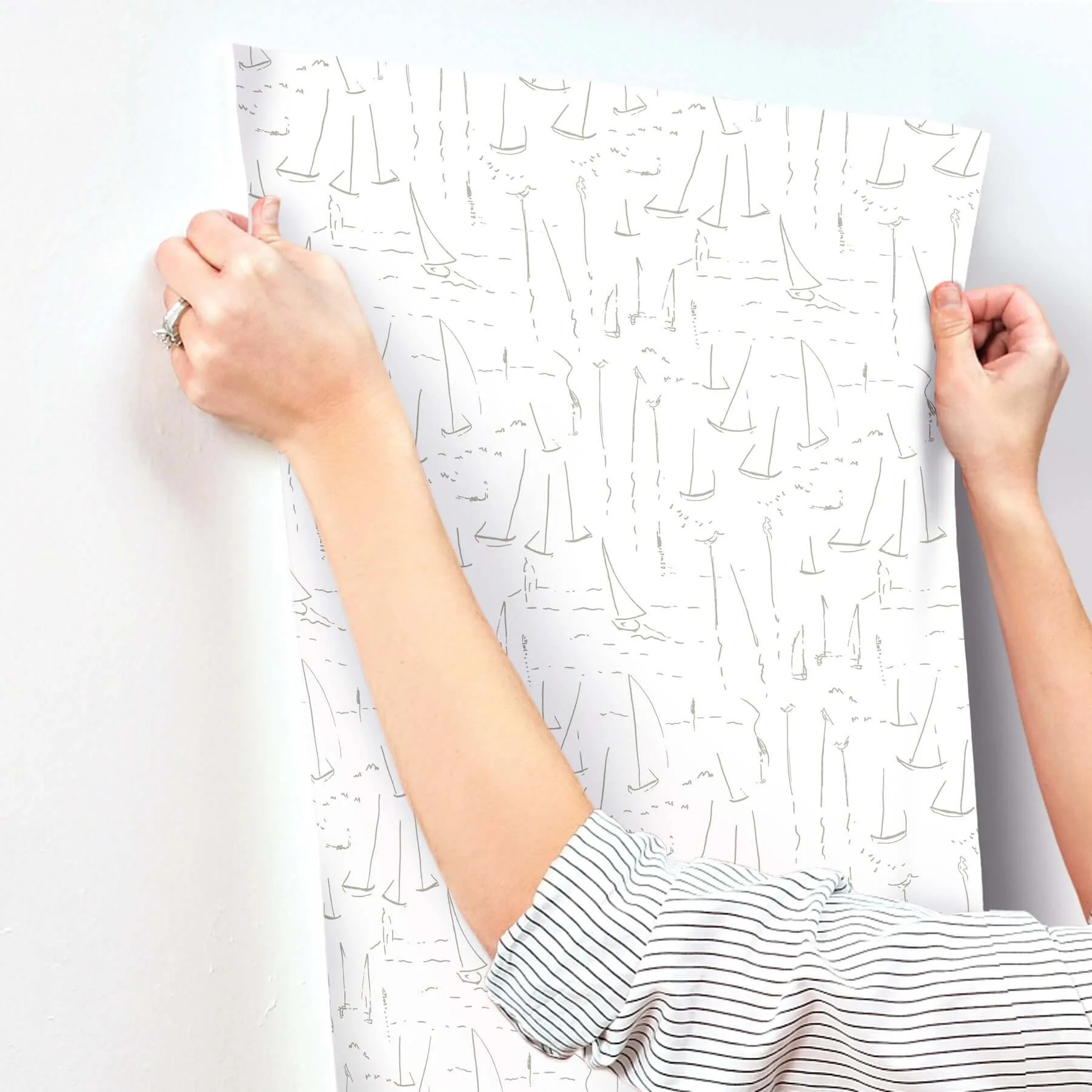 York Wallcoverings Vermillion Coast - Silver Wallpaper | Buy Online York Wallcoverings Vermillion Coast wallpaper, color Silver, SKU ZM2844