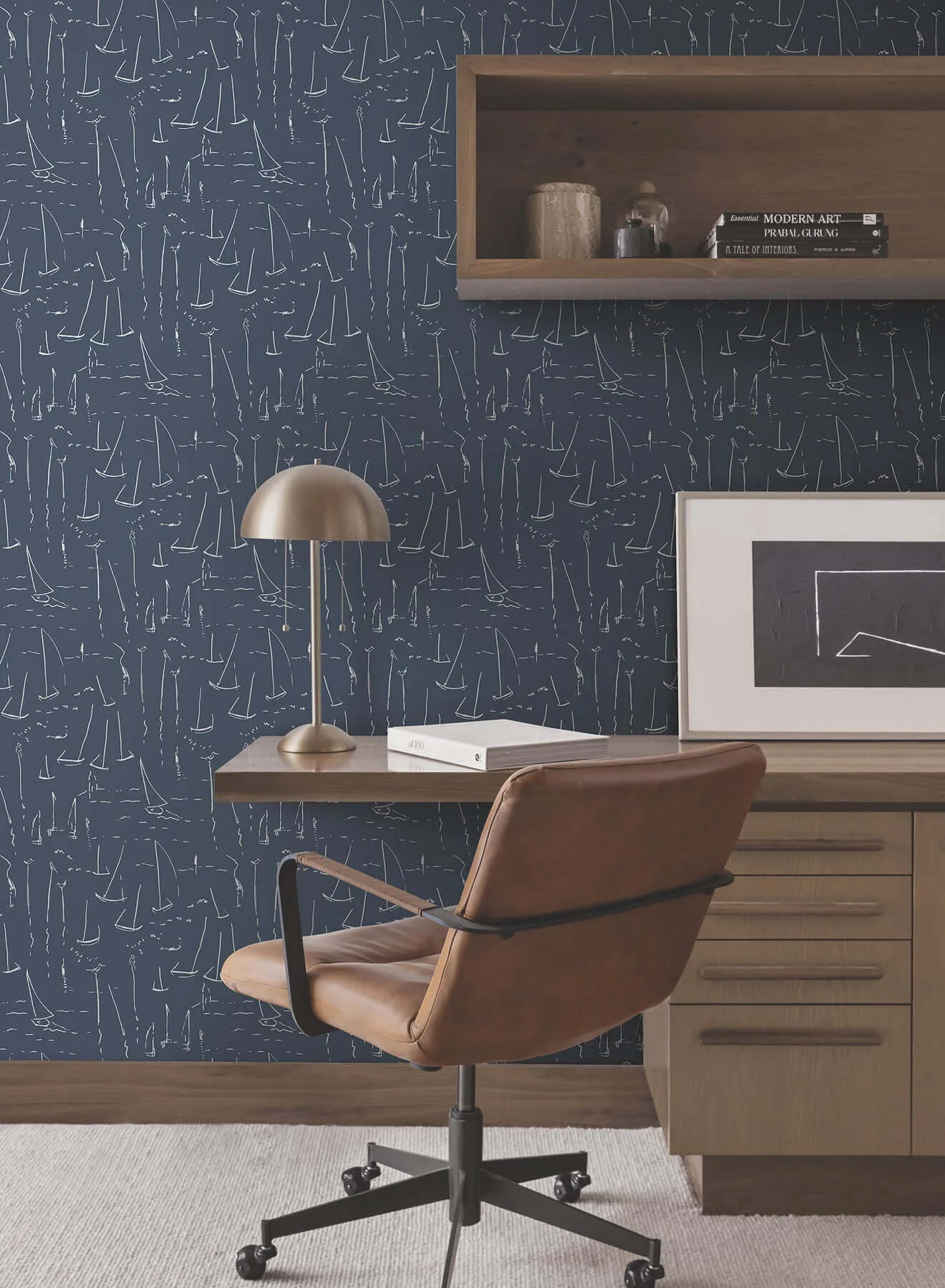 York Wallcoverings Vermillion Coast wallpaper, color Ultramarine, SKU ZM2841