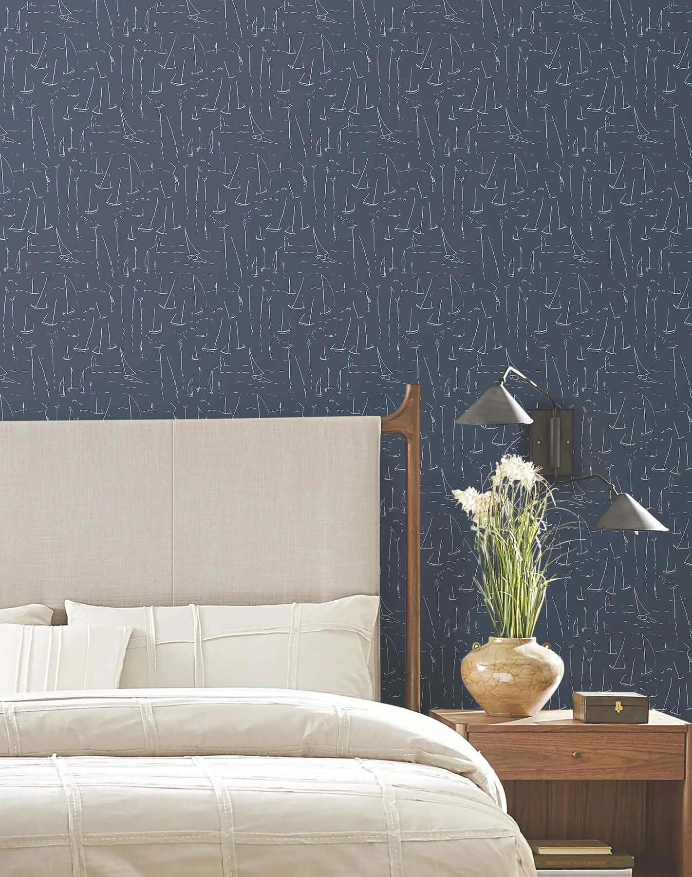 York Wallcoverings Vermillion Coast wallpaper, color Ultramarine, SKU ZM2841