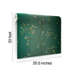 York Wallcoverings Vertical Blossoms - Teal Metallic Wallpaper | Buy Online York Wallcoverings Vertical Blossoms wallpaper, color Teal Metallic, SKU BR6224