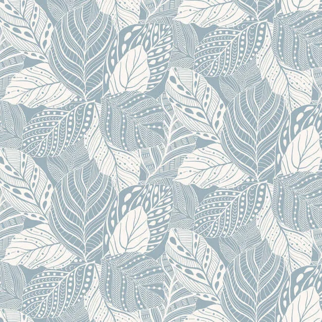 York Wallcoverings Vinca wallpaper, color Blue, SKU GO8225
