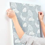 York Wallcoverings Vinca - Blue Wallpaper | Buy Online York Wallcoverings Vinca wallpaper, color Blue, SKU GO8225