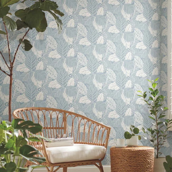 York Wallcoverings Vinca - Blue Wallpaper | Buy Online York Wallcoverings Vinca wallpaper, color Blue, SKU GO8225