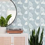 York Wallcoverings Vinca - Blue Wallpaper | Buy Online York Wallcoverings Vinca wallpaper, color Blue, SKU GO8225