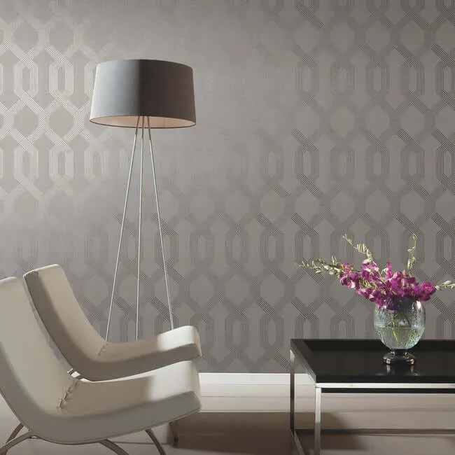 York Wallcoverings Viva Lounge - Silver Metallic Wallpaper | Buy Online York Wallcoverings Viva Lounge wallpaper, color Silver Metallic, SKU Y6221204
