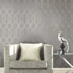 York Wallcoverings Viva Lounge - Silver Metallic Wallpaper | Buy Online York Wallcoverings Viva Lounge wallpaper, color Silver Metallic, SKU Y6221204
