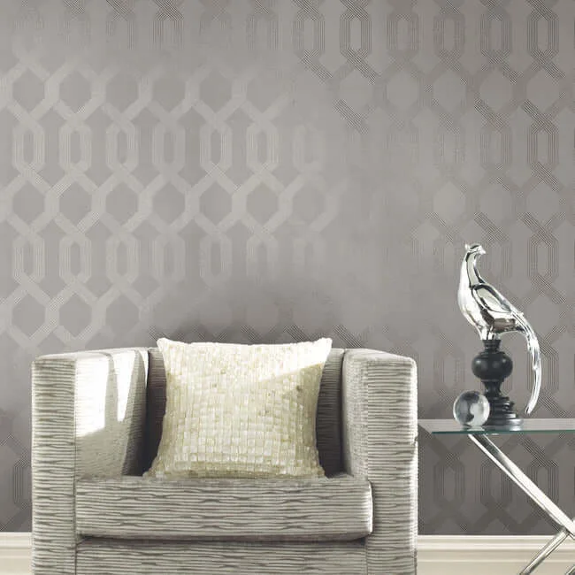 York Wallcoverings Viva Lounge - Silver Metallic Wallpaper | Buy Online York Wallcoverings Viva Lounge wallpaper, color Silver Metallic, SKU Y6221204