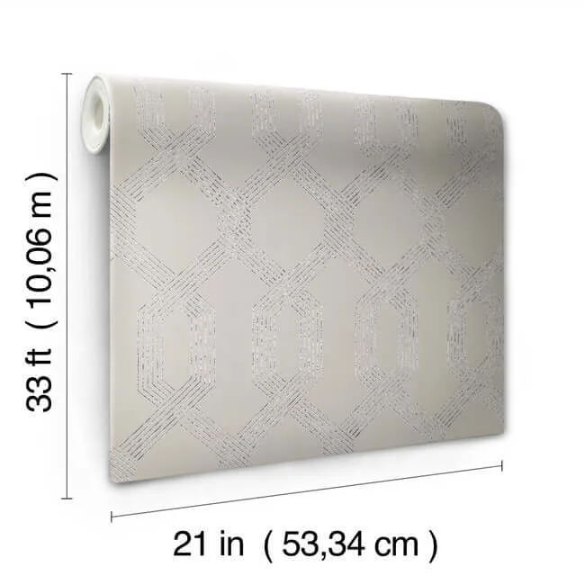 York Wallcoverings Viva Lounge - Silver Metallic Wallpaper | Buy Online York Wallcoverings Viva Lounge wallpaper, color Silver Metallic, SKU Y6221204