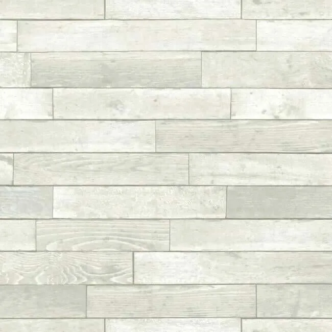 York Wallcoverings Warehouse Planks wallpaper, color White, SKU PSW1293RL