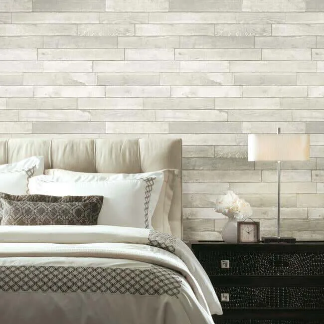 York Wallcoverings Warehouse Planks - White Wallpaper | Buy Online York Wallcoverings Warehouse Planks wallpaper, color White, SKU PSW1293RL