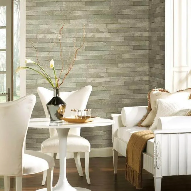 York Wallcoverings Warehouse Planks wallpaper, color Brown, SKU PSW1294RL
