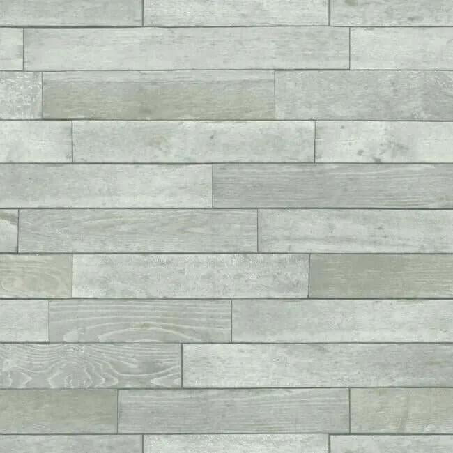 York Wallcoverings Warehouse Planks wallpaper, color Grey, SKU PSW1295RL