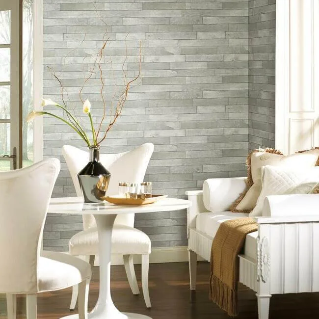 York Wallcoverings Warehouse Planks - Grey Wallpaper | Buy Online York Wallcoverings Warehouse Planks wallpaper, color Grey, SKU PSW1295RL