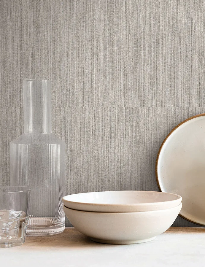 York Wallcoverings Washed Ramie - Dove Grey Wallpaper | Buy Online York Wallcoverings Washed Ramie wallpaper, color Dove Grey, SKU SI25853