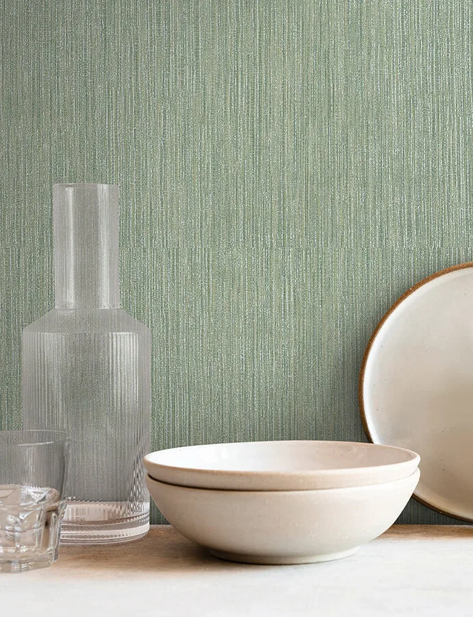 York Wallcoverings Washed Ramie wallpaper, color Sea Glass, SKU SI25854